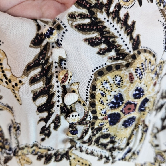 Ba&sh Womens Robe Volver Mini Dress sz S Trendy Bohemian Style Print Gorgeous - Picture 6 of 14